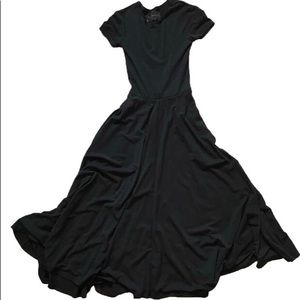 Reformation black midi dress with pockets